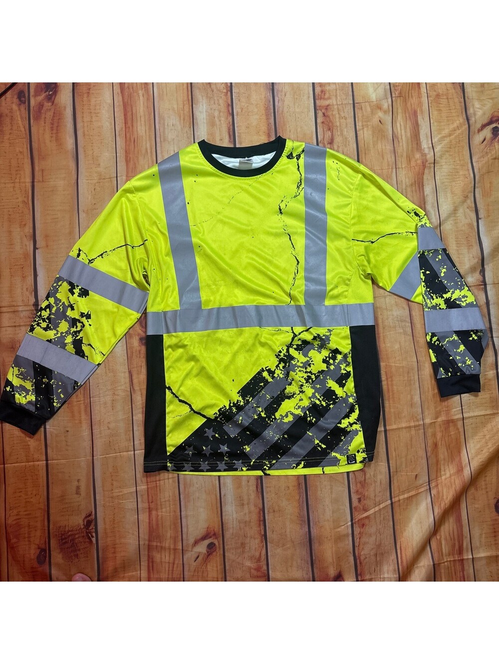 Ss360 Reflective Long Sleeve Safety Shirt Yellow Black